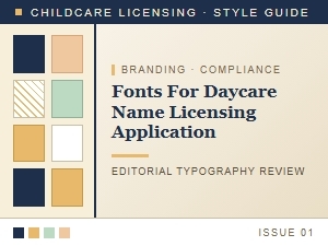 Approved Fonts for Daycare Licensing Applications